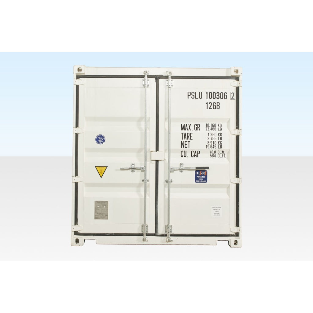 Contenedor De Envío De 10 Pies (Un Viaje) Blanco (Ral 9003)