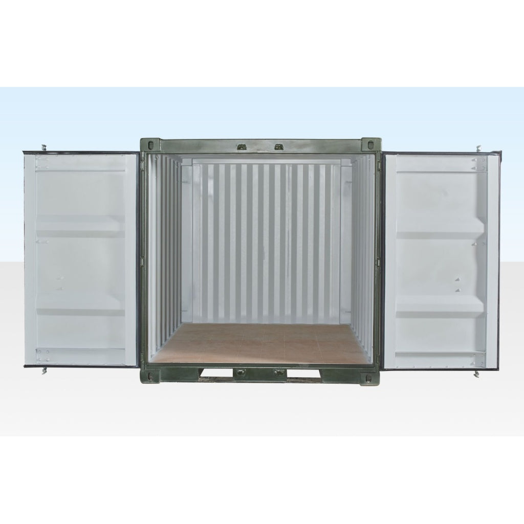Contenedor Marítimo De 8 Pies (Un Viaje) Verde