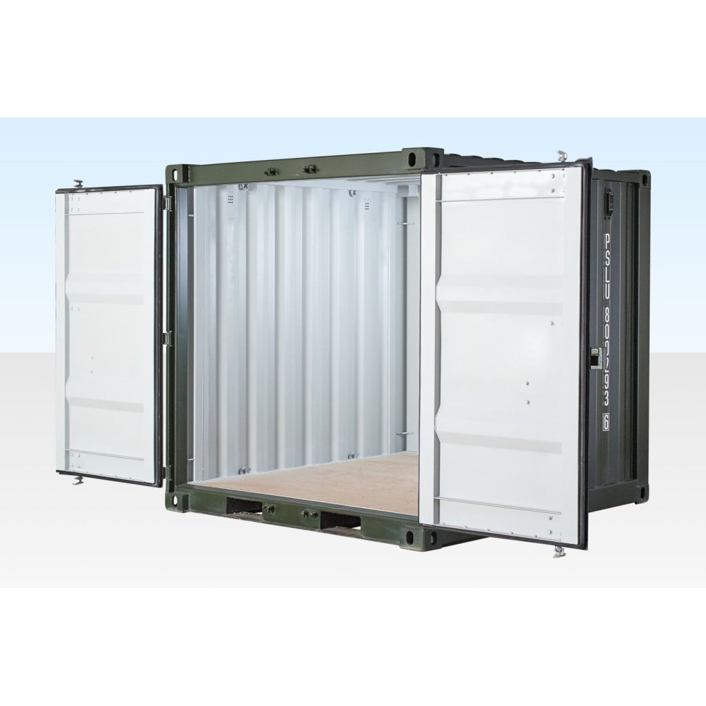Contenedor Marítimo De 8 Pies (Un Viaje) Verde