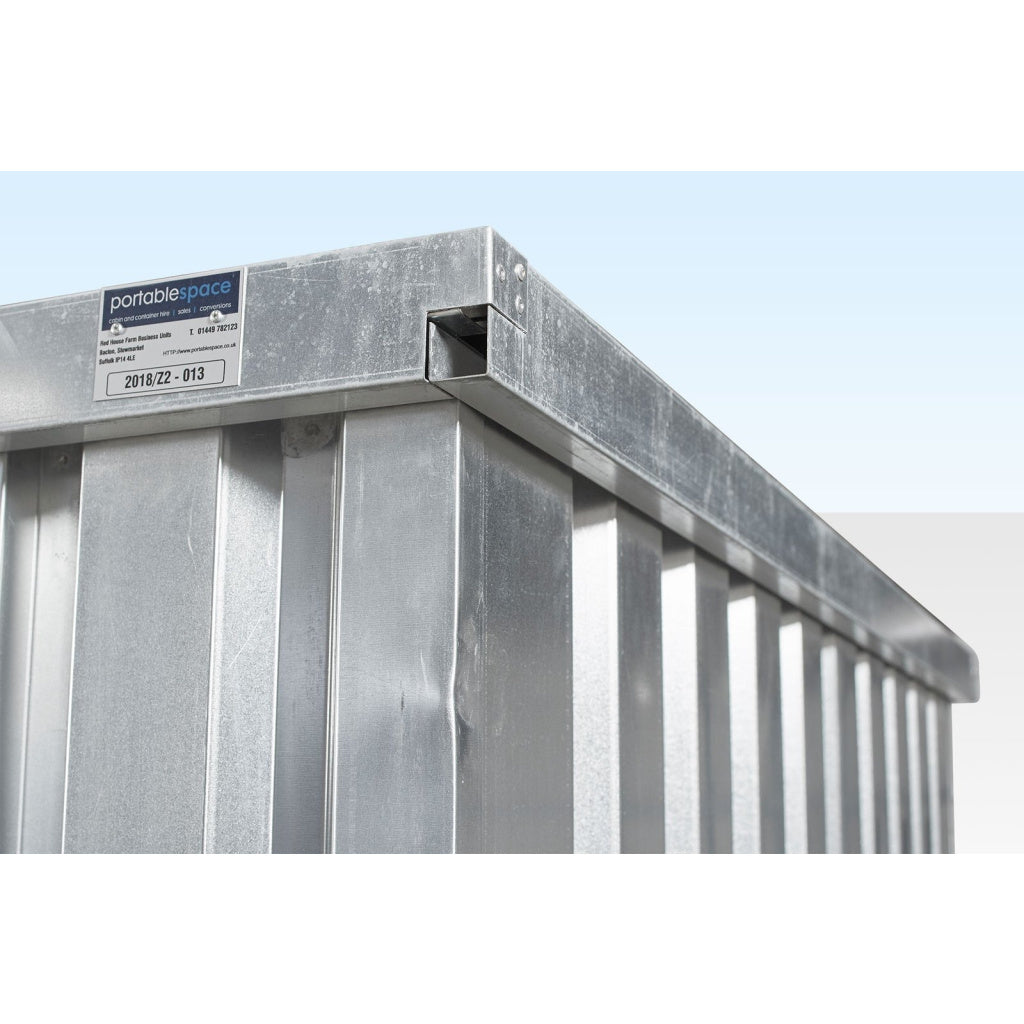 Contenedor de almacenamiento metálico plano (2m)