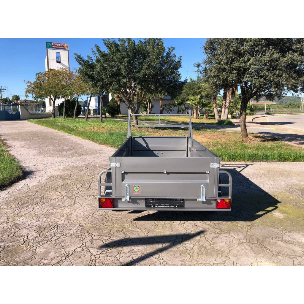 Remolque caja abierta 2 ejes doble eje sin freno