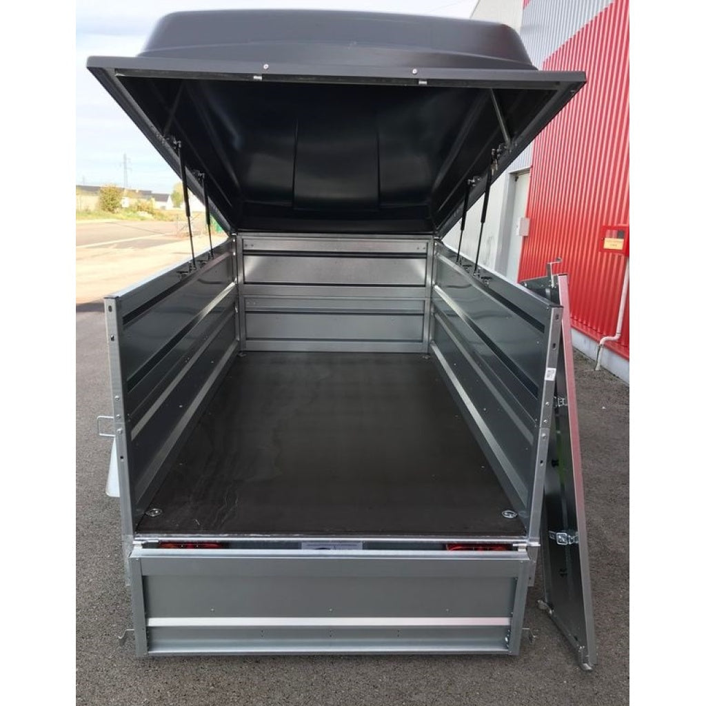 Trailer Lider Florence 750 kg con cubierta y dobles barandas.