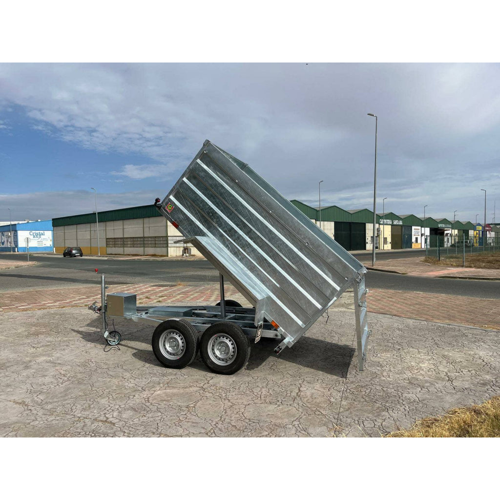 Remolque caja abierta basculante 2 ejes